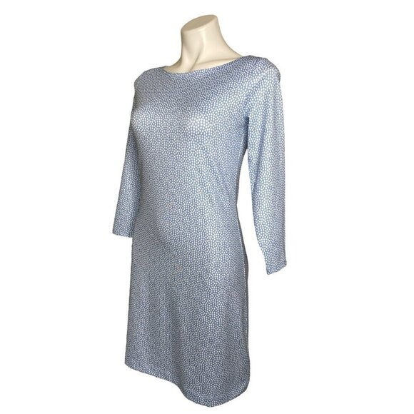 Vineyard Vines Sankaty Swing Dress, Blue White 3/4-Sleeves Women's Size XS - Picture 6 of 9